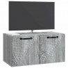 Szafka RTV montowana na ścianie Szary Sonoma 59,5 x 31 x 30 cm