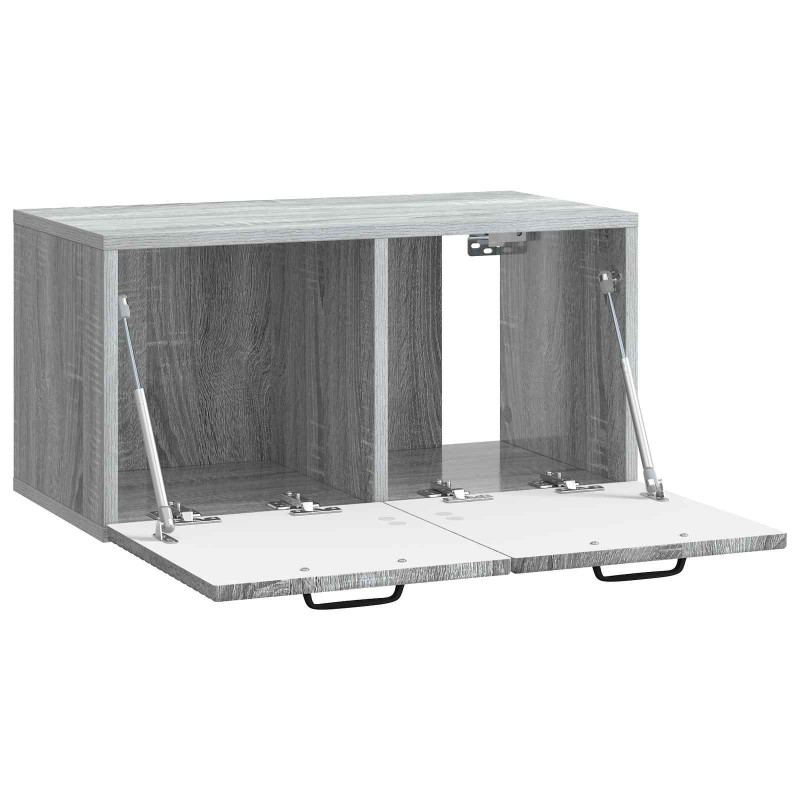 Szafka RTV montowana na ścianie Szary Sonoma 59,5 x 31 x 30 cm