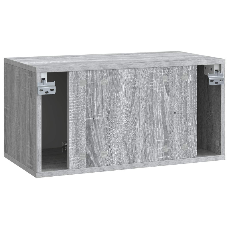 Szafka RTV montowana na ścianie Szary Sonoma 59,5 x 31 x 30 cm