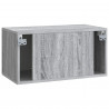 Szafka RTV montowana na ścianie Szary Sonoma 59,5 x 31 x 30 cm