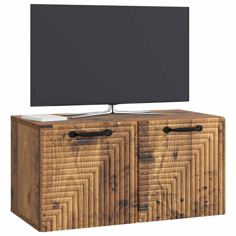 Szafka RTV montowana na ścianie Stare drewno 59,5 x 31 x 30 cm