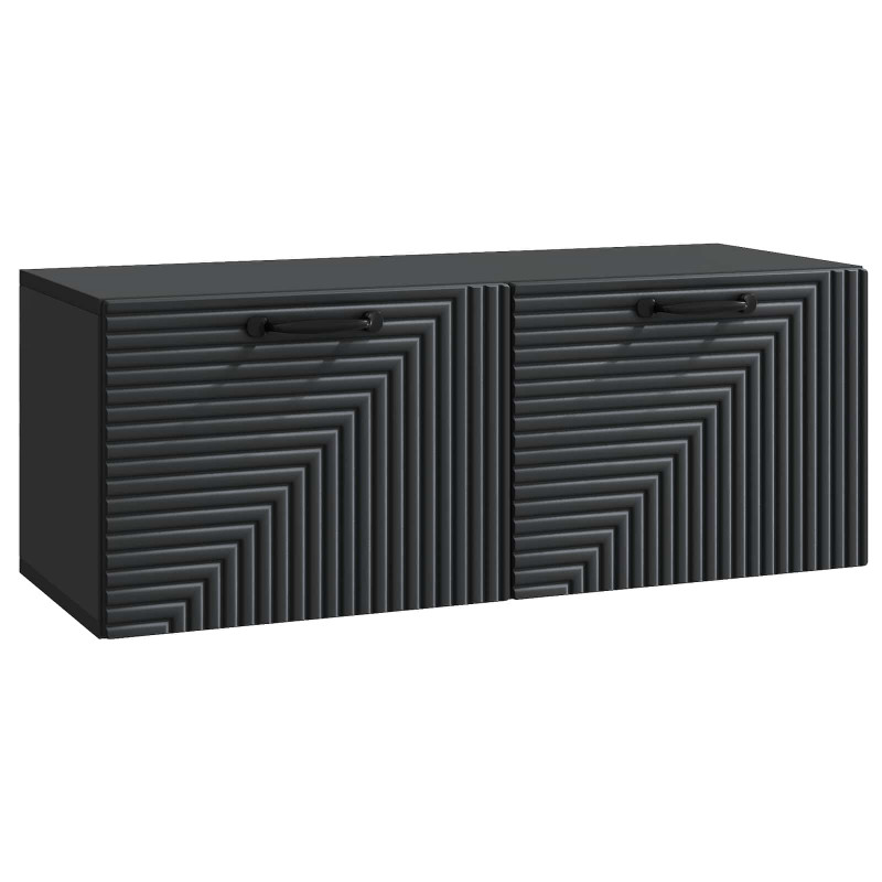 Szafka RTV montowana na ścianie Czarny 78,5 x 31 x 30 cm