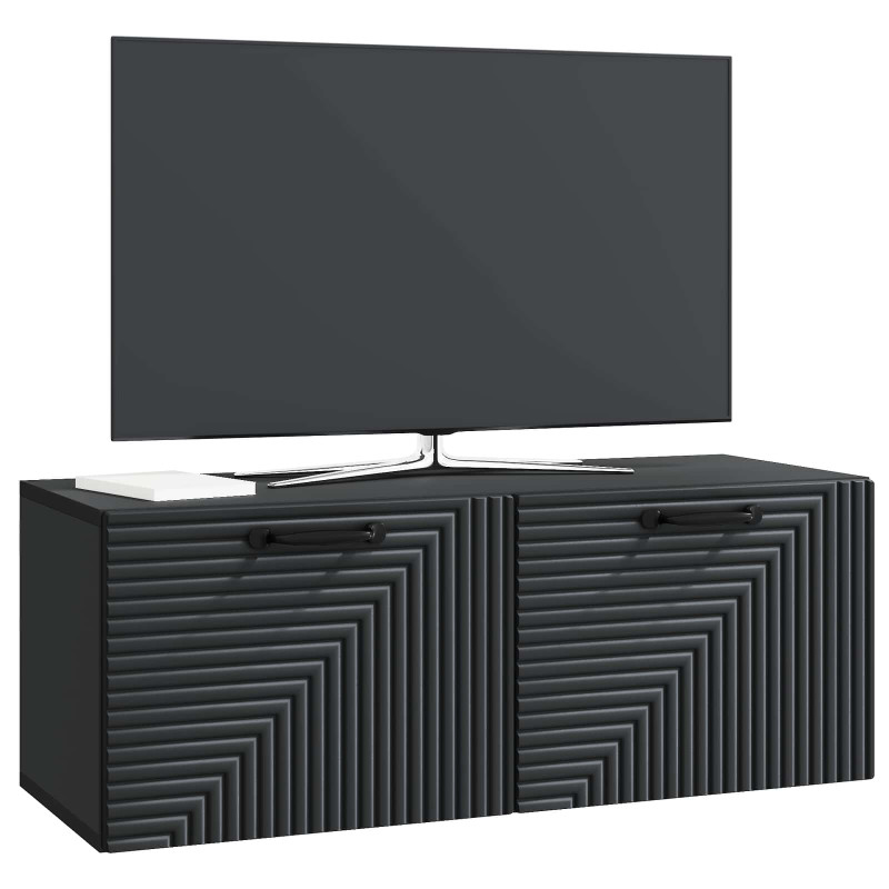 Szafka RTV montowana na ścianie Czarny 78,5 x 31 x 30 cm