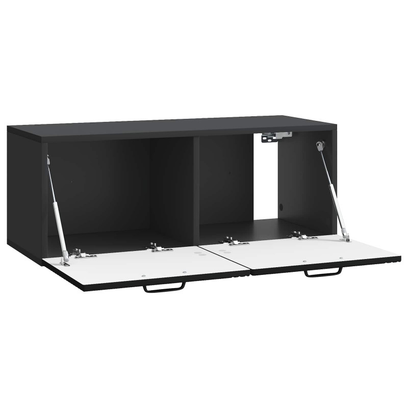 Szafka RTV montowana na ścianie Czarny 78,5 x 31 x 30 cm