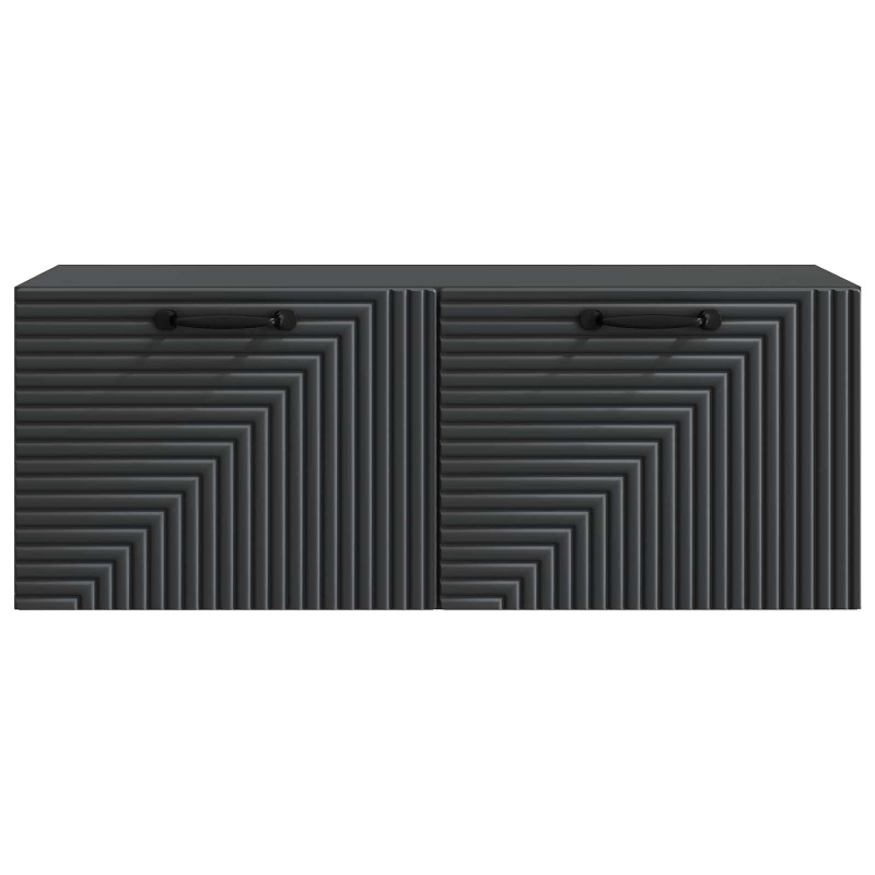 Szafka RTV montowana na ścianie Czarny 78,5 x 31 x 30 cm