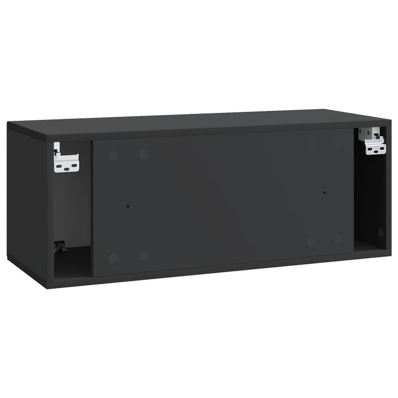 Szafka RTV montowana na ścianie Czarny 78,5 x 31 x 30 cm