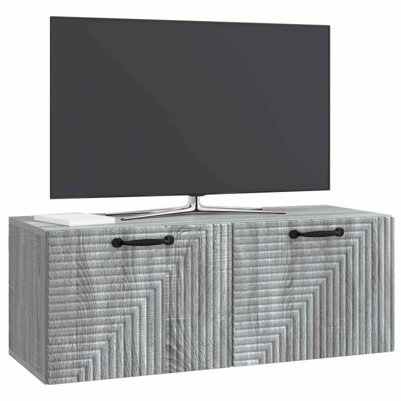 Szafka RTV montowana na ścianie Szary Sonoma 78,5 x 31 x 30 cm