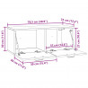 Szafka RTV montowana na ścianie Szary Sonoma 78,5 x 31 x 30 cm