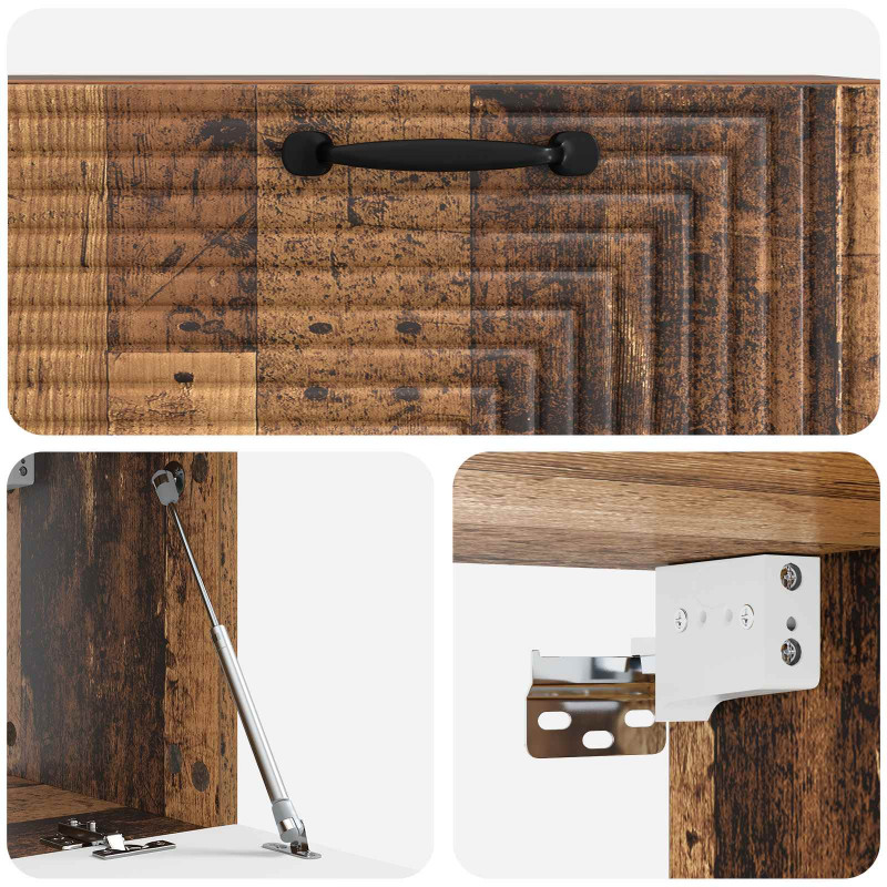 Szafka RTV montowana na ścianie Stare drewno 78,5 x 31 x 30 cm