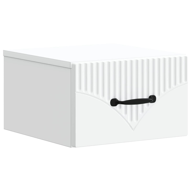 Wisząca Szafka Nocna z szufladą 2 pcs Biały 34,5 x 33 x 20 cm