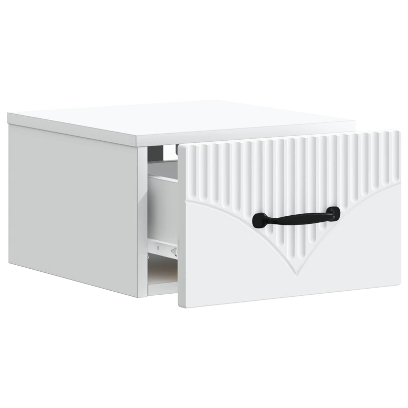 Wisząca Szafka Nocna z szufladą 2 pcs Biały 34,5 x 33 x 20 cm