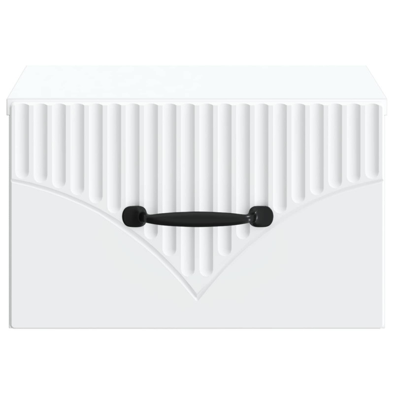 Wisząca Szafka Nocna z szufladą 2 pcs Biały 34,5 x 33 x 20 cm