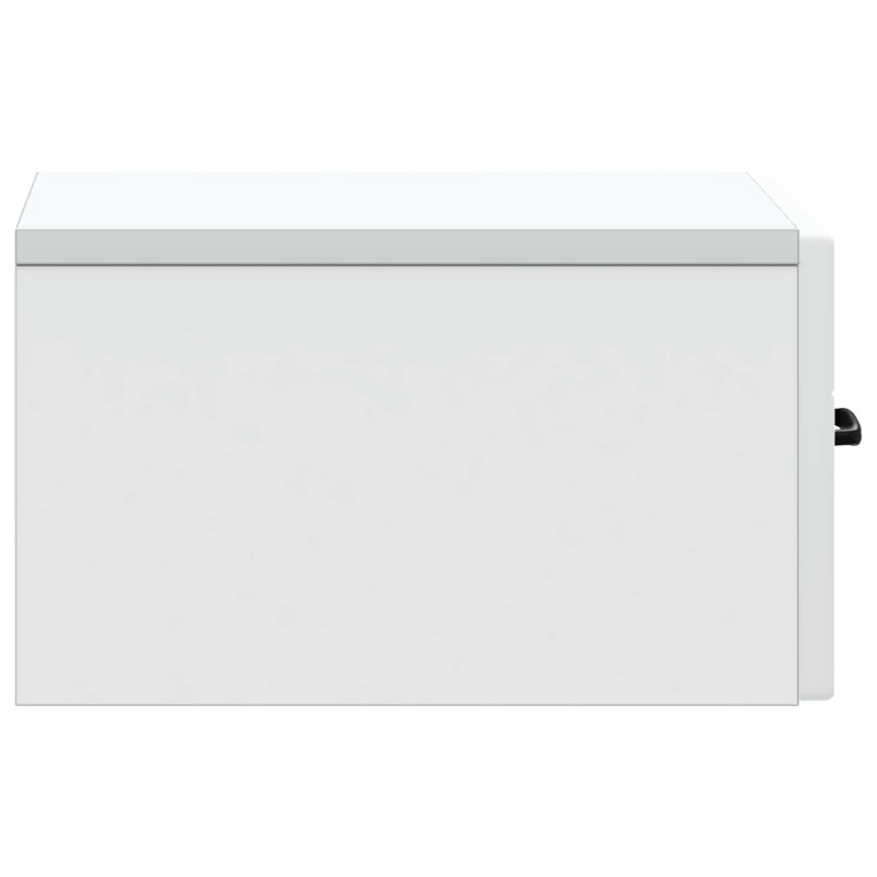 Wisząca Szafka Nocna z szufladą 2 pcs Biały 34,5 x 33 x 20 cm