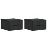 Wisząca Szafka Nocna z szufladą 2 pcs Czarny 34,5 x 33 x 20 cm