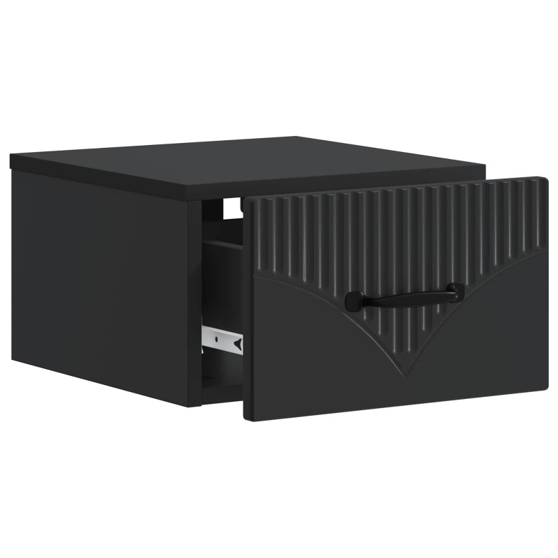 Wisząca Szafka Nocna z szufladą 2 pcs Czarny 34,5 x 33 x 20 cm