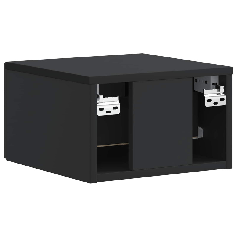 Wisząca Szafka Nocna z szufladą 2 pcs Czarny 34,5 x 33 x 20 cm