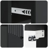 Wisząca Szafka Nocna z szufladą 2 pcs Czarny 34,5 x 33 x 20 cm