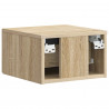 Wisząca Szafka Nocna 2 pcs dąb Sonoma 34,5 x 33 x 20 cm