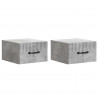 Wisząca Szafka Nocna 2 pcs Betonowy szary 34,5 x 33 x 20 cm