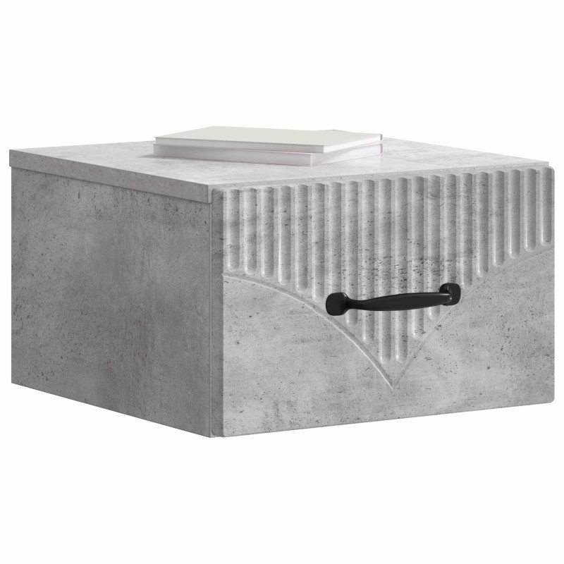 Wisząca Szafka Nocna 2 pcs Betonowy szary 34,5 x 33 x 20 cm