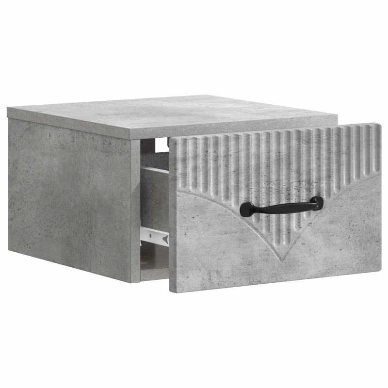 Wisząca Szafka Nocna 2 pcs Betonowy szary 34,5 x 33 x 20 cm