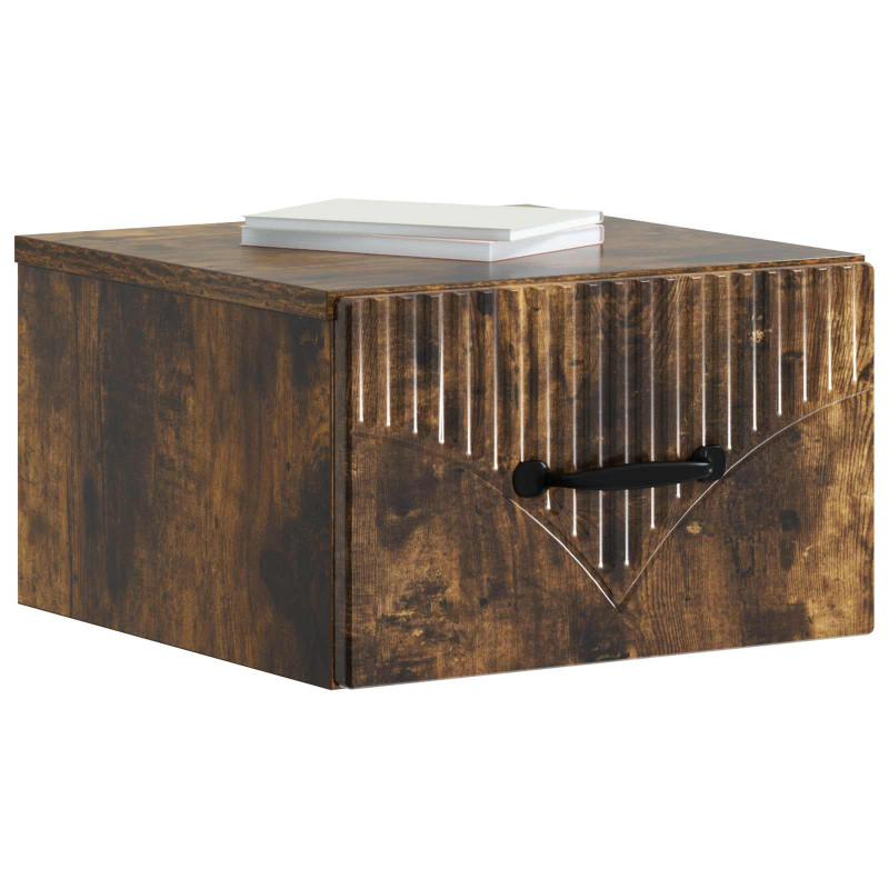 Wisząca Szafka Nocna 2 pcs Dąb wędzony 34,5 x 33 x 20 cm