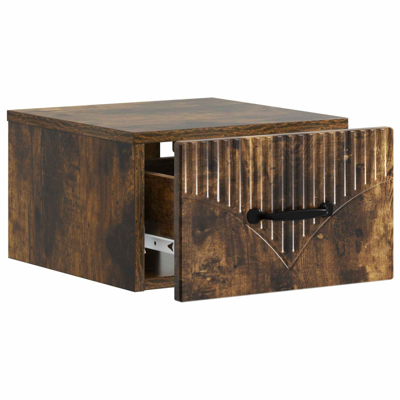 Wisząca Szafka Nocna 2 pcs Dąb wędzony 34,5 x 33 x 20 cm