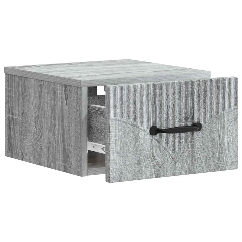 Wisząca Szafka Nocna 2 pcs Szary Sonoma 34,5 x 33 x 20 cm