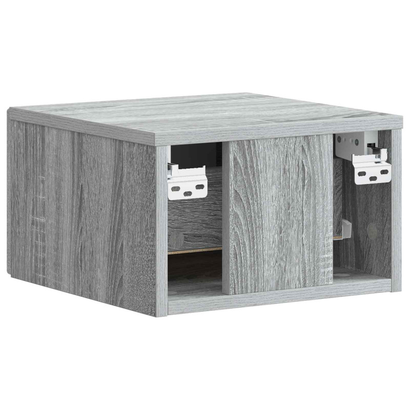 Wisząca Szafka Nocna 2 pcs Szary Sonoma 34,5 x 33 x 20 cm
