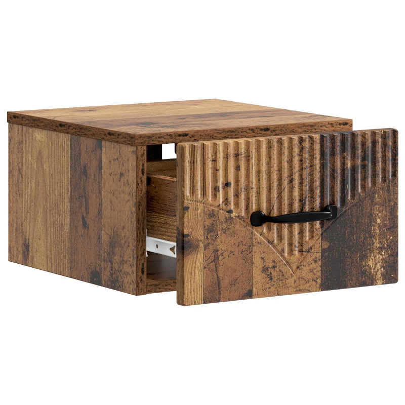 Wisząca Szafka Nocna 2 pcs Stare drewno 34,5 x 33 x 20 cm