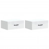 Wisząca Szafka Nocna z szufladą 2 pcs Biały 49 x 34,5 x 20 cm