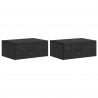 Wisząca Szafka Nocna z szufladą 2 pcs Czarny 49 x 34,5 x 20 cm