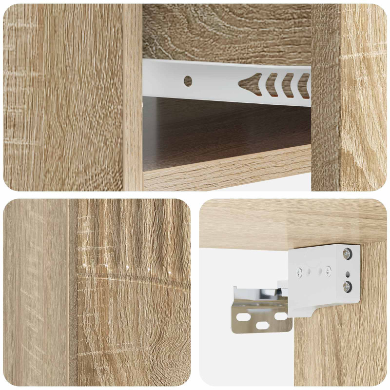 Wisząca Szafka Nocna 2 pcs dąb Sonoma 49 x 34,5 x 20 cm