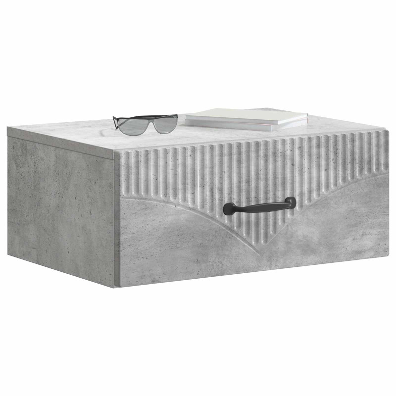 Wisząca Szafka Nocna Betonowy szary 49 x 34,5 x 20 cm