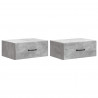 Wisząca Szafka Nocna 2 pcs Betonowy szary 49 x 34,5 x 20 cm