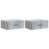 Wisząca Szafka Nocna 2 pcs Szary Sonoma 49 x 34,5 x 20 cm