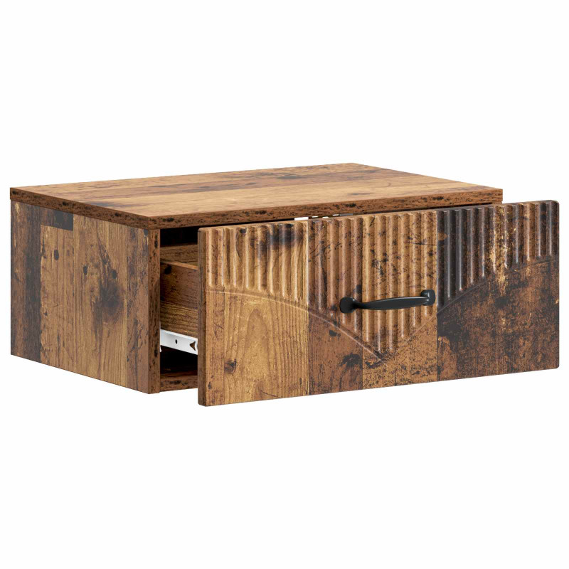 Wisząca Szafka Nocna 2 pcs Stare drewno 49 x 34,5 x 20 cm
