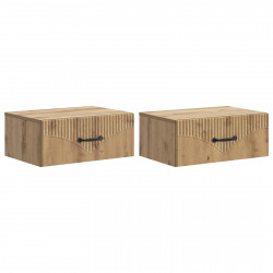 Wisząca Szafka Nocna 2 pcs Dąb artisan 49 x 34,5 x 20 cm