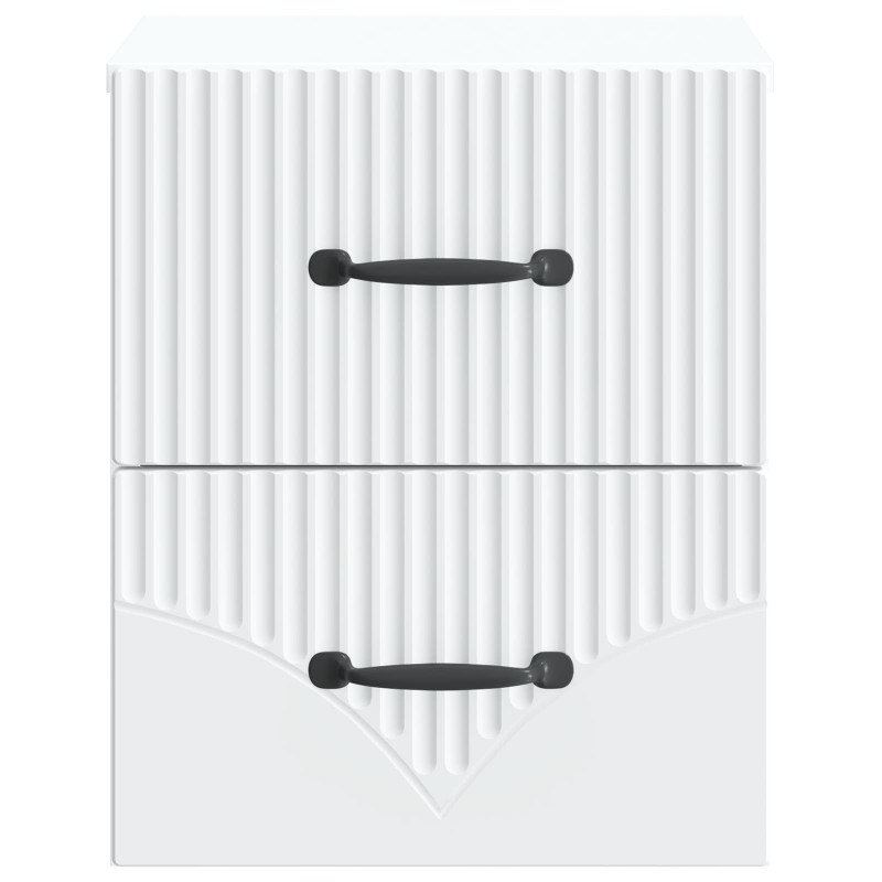 Wisząca Szafka Nocna z szufladą 2 pcs Biały 34,5 x 33 x 40 cm