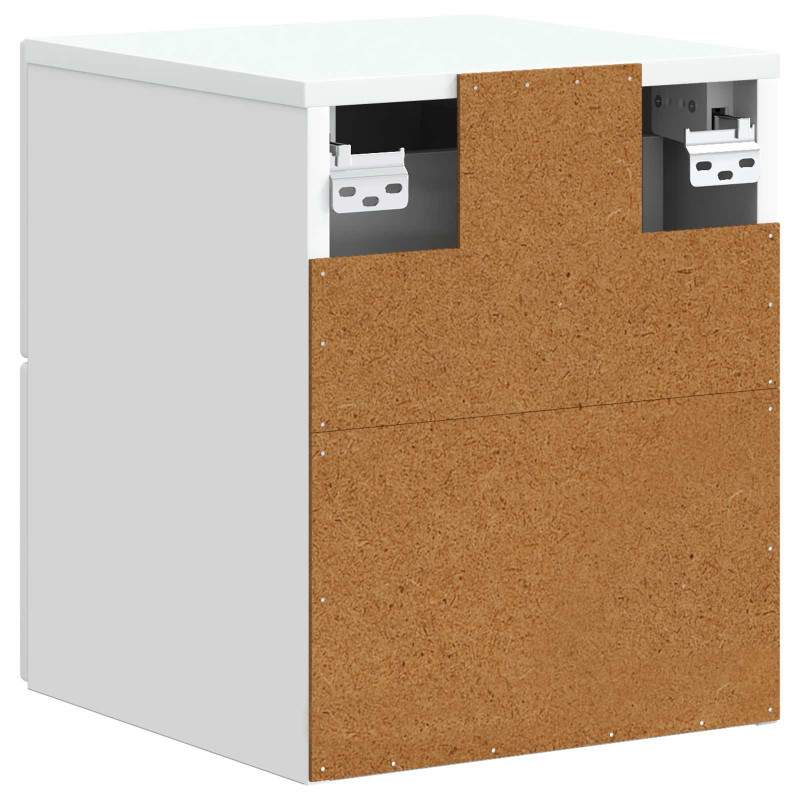 Wisząca Szafka Nocna z szufladą 2 pcs Biały 34,5 x 33 x 40 cm