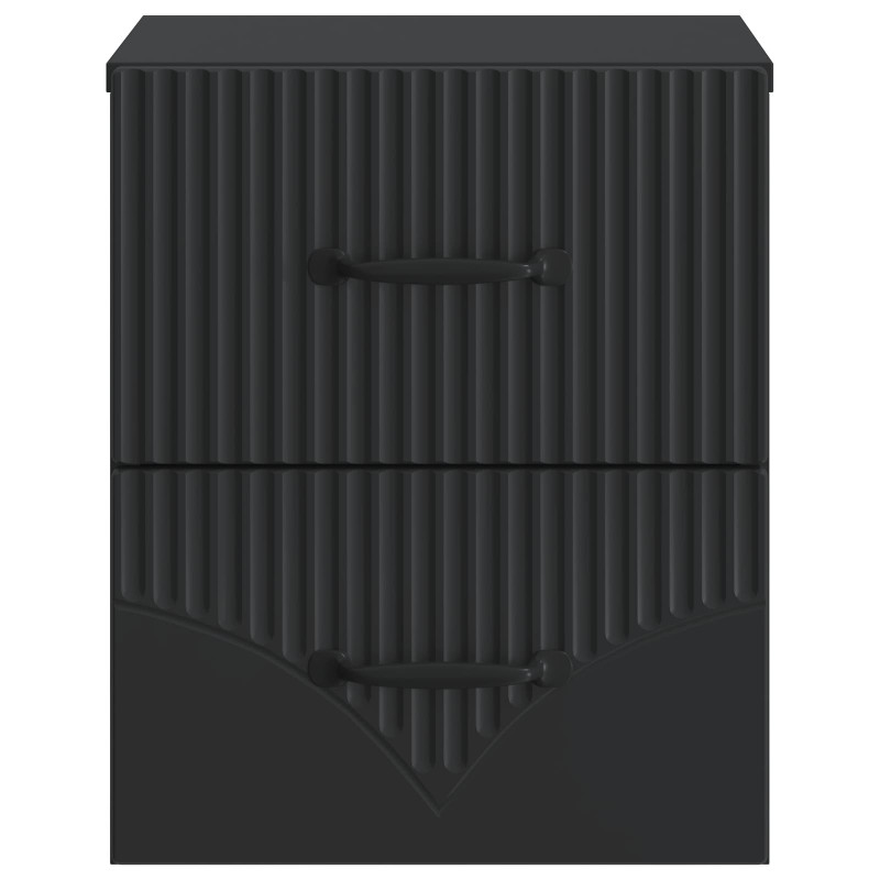 Wisząca Szafka Nocna z szufladą 2 pcs Czarny 34,5 x 33 x 40 cm