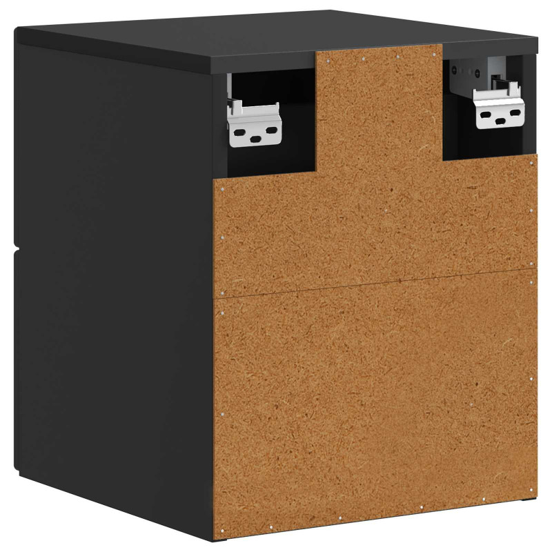 Wisząca Szafka Nocna z szufladą 2 pcs Czarny 34,5 x 33 x 40 cm
