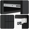 Wisząca Szafka Nocna z szufladą 2 pcs Czarny 34,5 x 33 x 40 cm