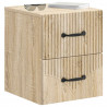 Wisząca Szafka Nocna 2 pcs dąb Sonoma 34,5 x 33 x 40 cm