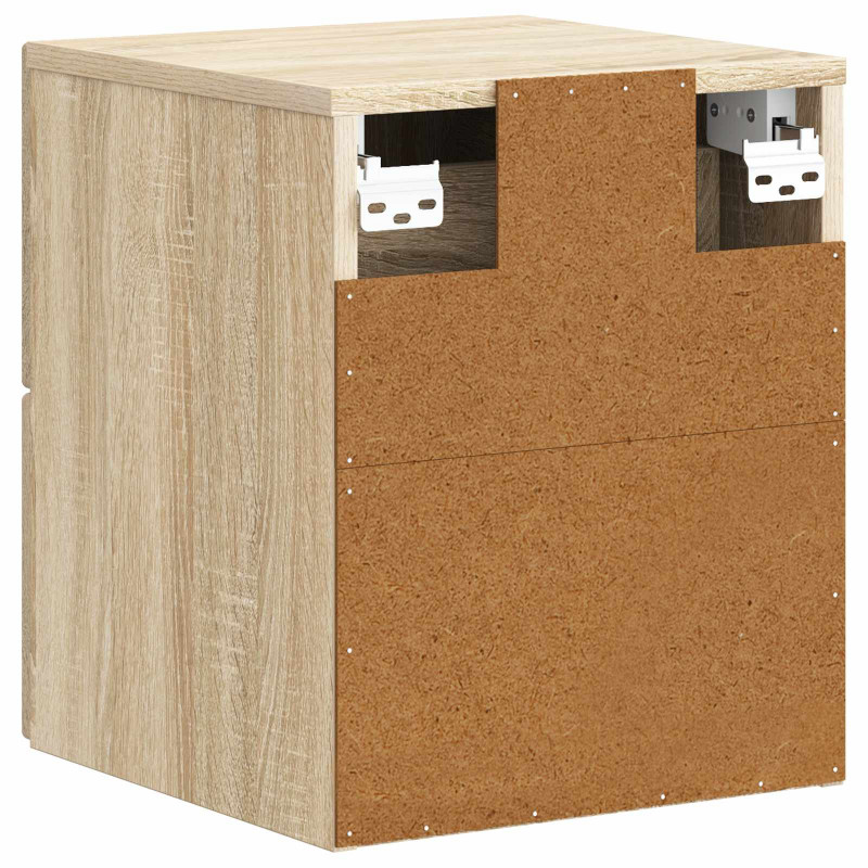 Wisząca Szafka Nocna 2 pcs dąb Sonoma 34,5 x 33 x 40 cm