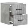Wisząca Szafka Nocna 2 pcs Betonowy szary 34,5 x 33 x 40 cm