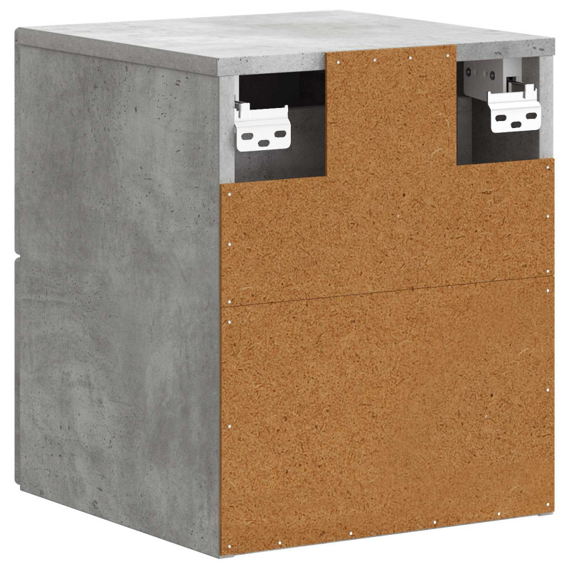 Wisząca Szafka Nocna 2 pcs Betonowy szary 34,5 x 33 x 40 cm