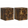 Wisząca Szafka Nocna 2 pcs Dąb wędzony 34,5 x 33 x 40 cm