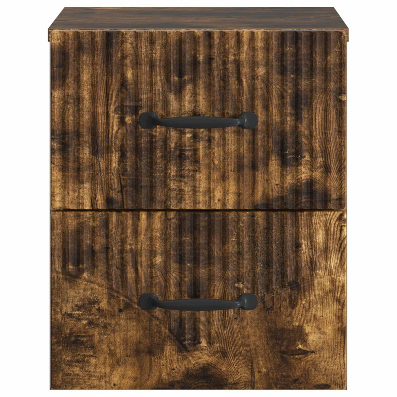 Wisząca Szafka Nocna 2 pcs Dąb wędzony 34,5 x 33 x 40 cm