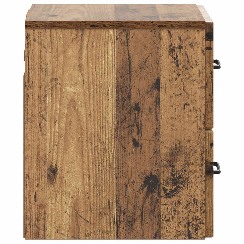 Wisząca Szafka Nocna 2 pcs Stare drewno 34,5 x 33 x 40 cm